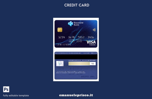 stile verificato Modello di carta classica per visto Nigeria Keystone Bank
